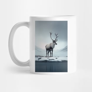 Scandi Winter Minimalist Reindeer Mug